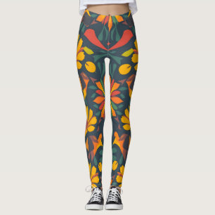 Vibranta konstnärliga skinn - sömlös hemdekan De Leggings