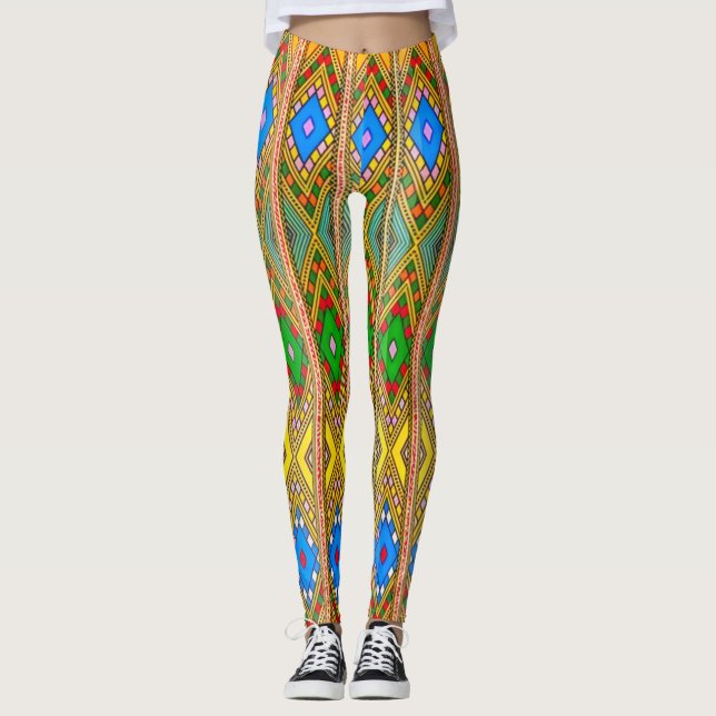 Vibranta och bekväma färgämnen leggings (Framsida)