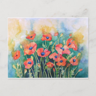 Vibranta poppies vykort