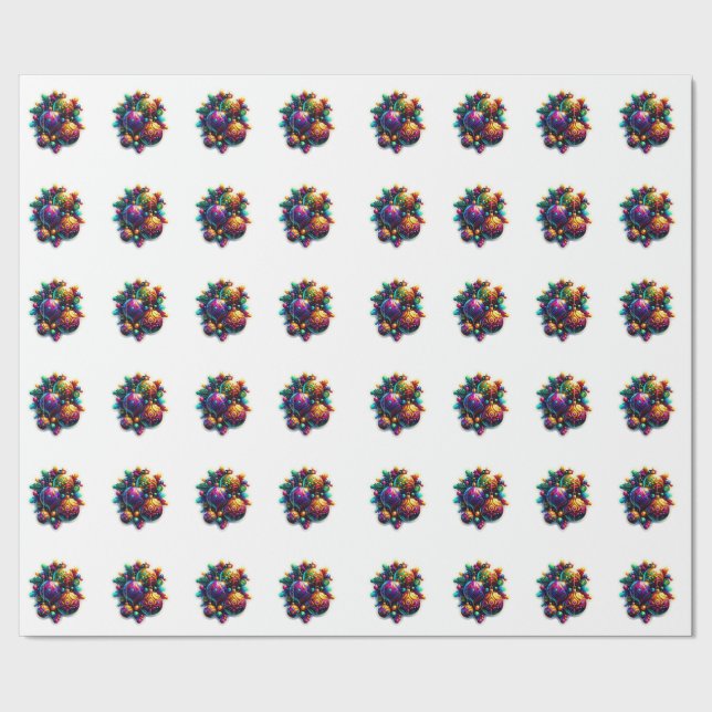 Vibranta prydnadsföremål ai art presentpapper (Söm)