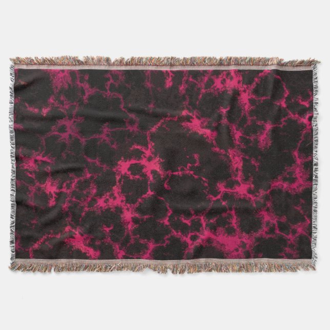 Vibranta Rosa och svart glödlampor Mysfilt (Framsidan)