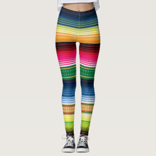 Vibranta, traditionella, mexikanska, vanketlegerin leggings