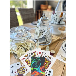 Vibranta uppspelningskort för flytande konst casinokort