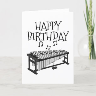 Vibraphone Birthday Card Percussionist Musician Tack Kort