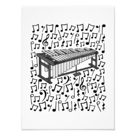 Vibraphone Musik noter Percussionist Musician Fototryck