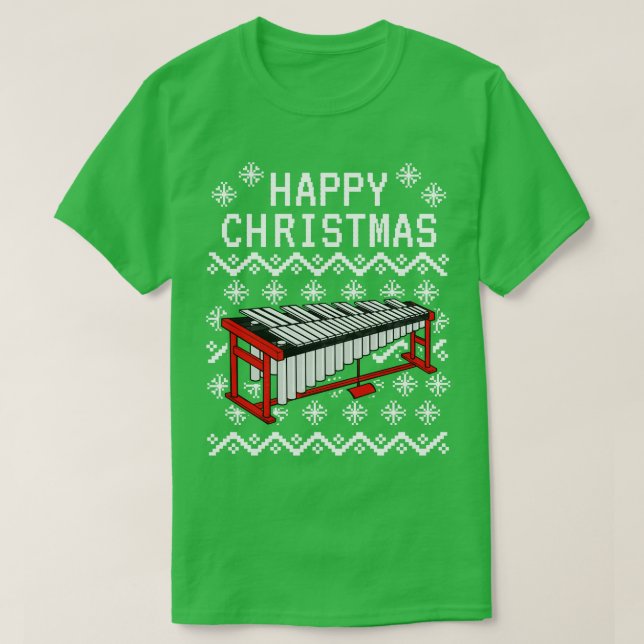 Vibraphone Ugly jul Vibraphonist Musician Xm T Shirt (Design framsida)