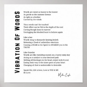 Vibration vid uppvaktande dikt av ord poster väggk
