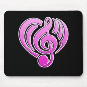 Vibrationer Musikalisk Kärlek Rosa Hjärtat Musik N Musmatta