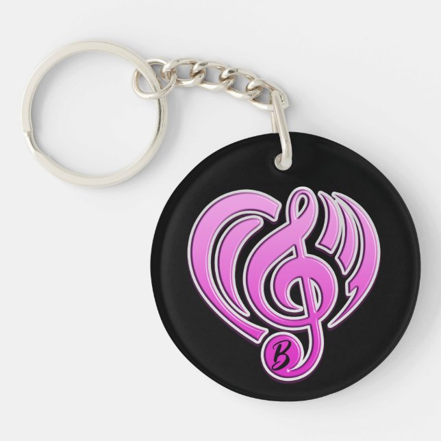 Vibrationer Musikalisk Kärlek Rosa Hjärtmusik Not  (Framsidan)
