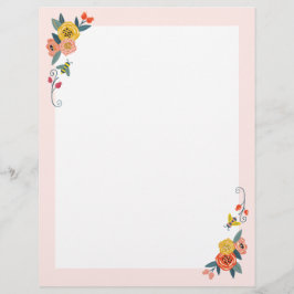 Vibrerande blom- vildblommar & honungbiram brevhuvud