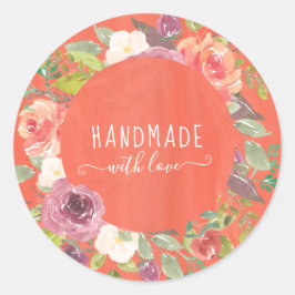 vibrerande blommigt för sommartid med kärlek runt klistermärke