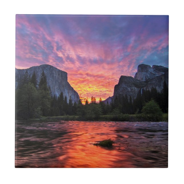 Vibrerande dal för himmel | Yosemite Kakelplatta (Framsidan)