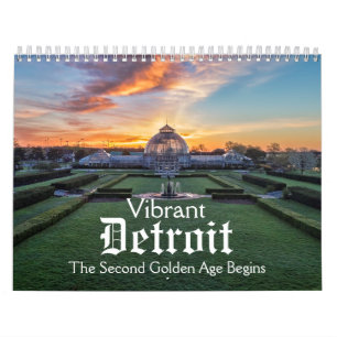 Vibrerande Detroit kalender