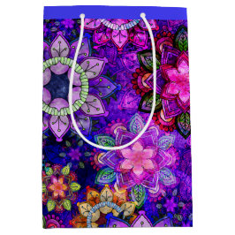 Vibrerande exploderande vattenfärgMandalas - medel