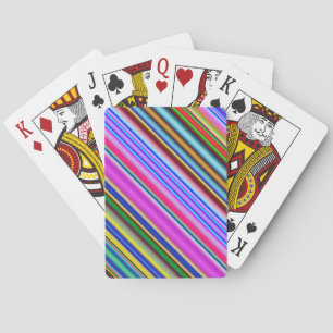 Vibrerande & Eyecatching mångfärgat randmönster Casinokort