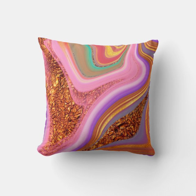 vibrerande färg art kudde (Framsida)