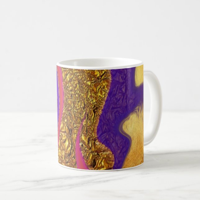 vibrerande färgkonst kaffemugg (Framsida höger)