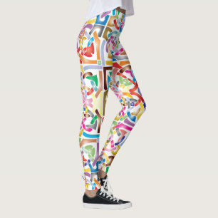 Vibrerande flätad samman Celtic fnurradesign Leggings