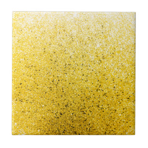 Vibrerande Glittery guld- gnistra Kakelplatta