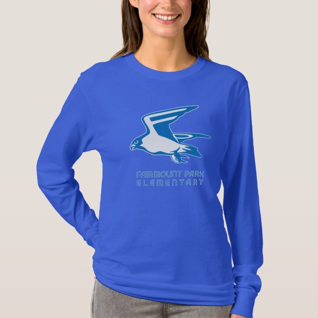 Vibrerande långärmadandeutslagsplats tee shirt (Framsida)