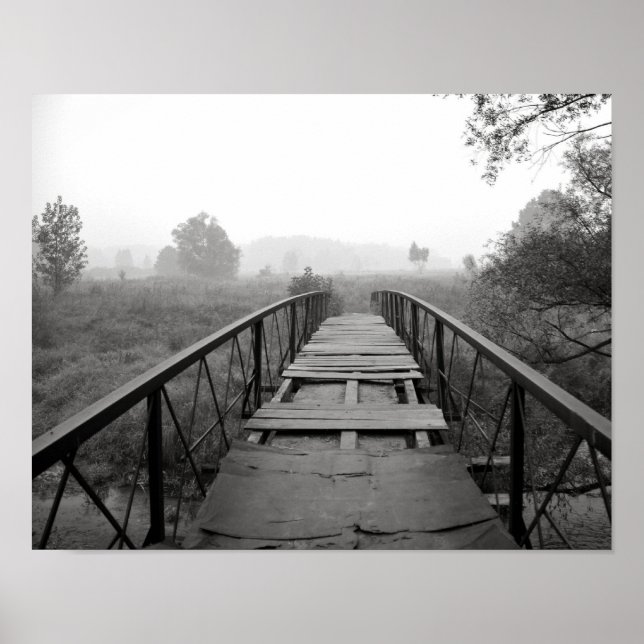 vibrerande makrosvart och vit fotografi poster (Framsidan)