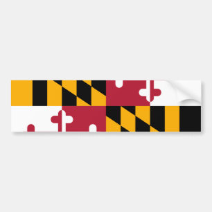 Vibrerande Maryland statlig flagga Bildekal