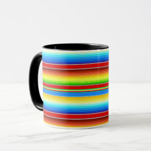 Vibrerande mexicansk filt traditionella spanska mugg