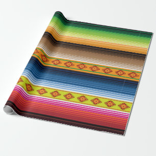 Vibrerande mexicansk matta som slår in papper presentpapper