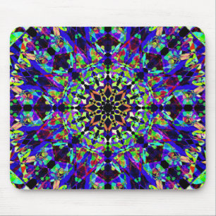 Vibrerande mosaisk Mandala Musmatta