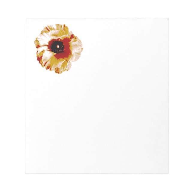 vibrerande orange och vit ranunculus anteckningsblock (Framsida)