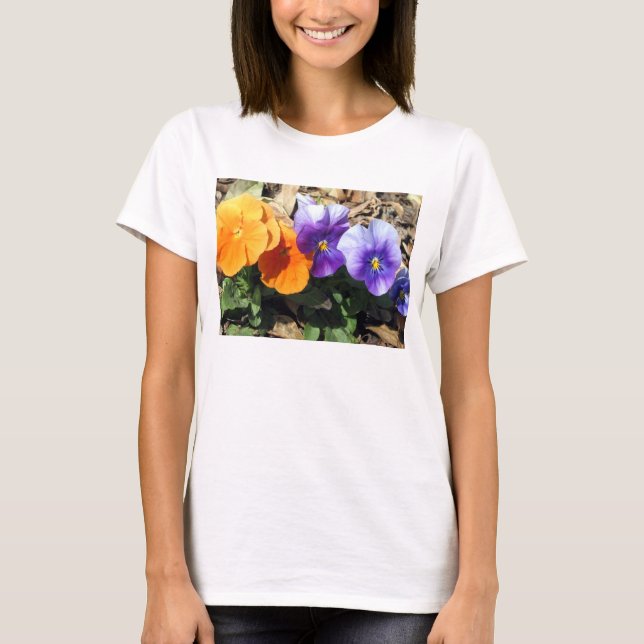 Vibrerande Pansies Tee (Framsida)