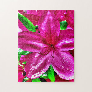 Vibrerande rosa blom- Azaleapussel Pussel
