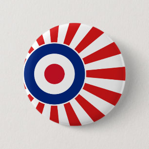 Vibrerande Roundel mod JAPAN uppsätta som mål Knapp