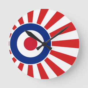 Vibrerande Roundel mod JAPAN uppsätta som mål Rund Klocka