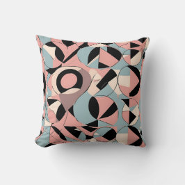 vibrerande teal och senapsgeometrisk mönster kudde