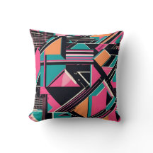 vibrerande teal och senapsgeometrisk mönster