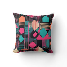 vibrerande teal och senapsgeometrisk mönster