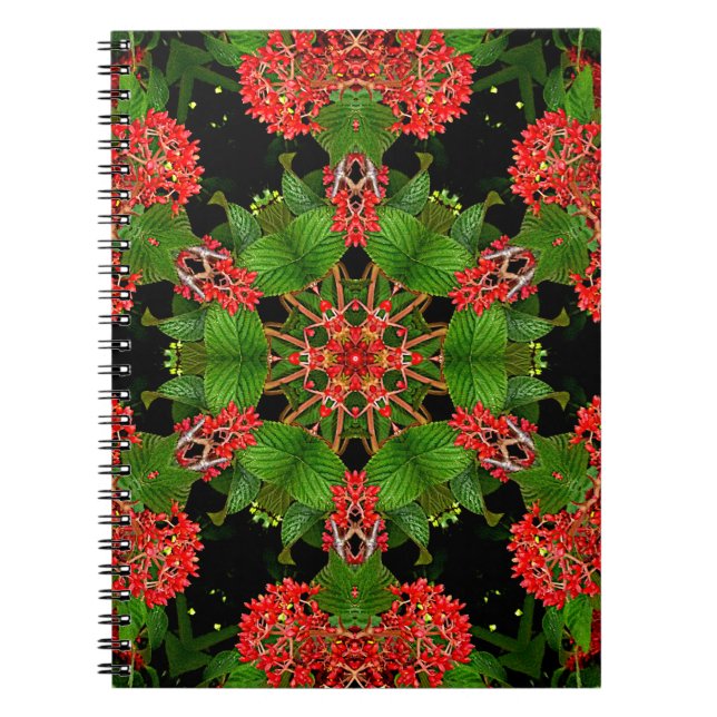 Viburnum Berries Kaleidoscope Anteckningsbok (Framsidan)