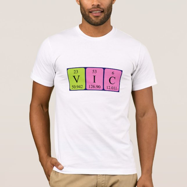 Vic-återkommande skjorta bord namn t-shirt (Framsida)