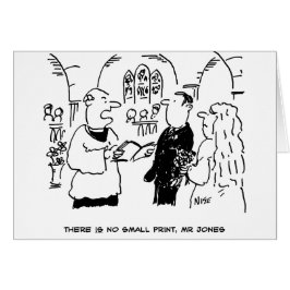 Vicar & Bridegroom vid Ceremony Bröllop Giftermål Hälsningskort