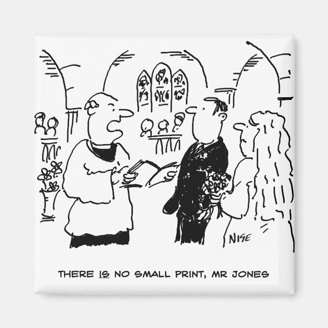 Vicar säger att det inte finns någon liten Tecknad Magnet (Framsidan)