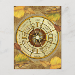 Viccan Wheel of the Year Postcard Vykort