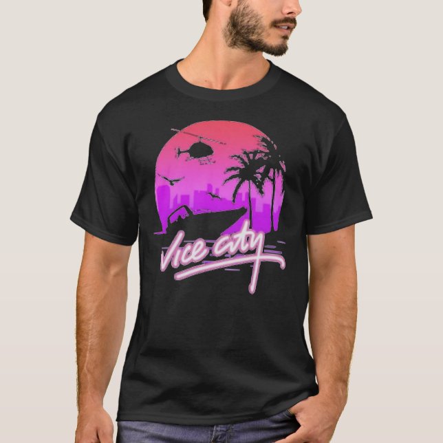 Vice City Retro Classic T-Shirt (Framsida)