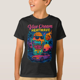 Vice glass värmbölja retro miami glass florida t shirt