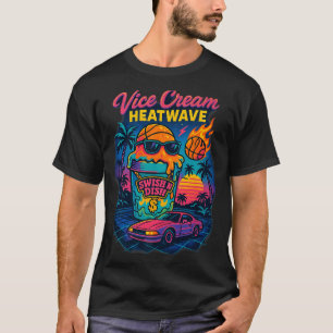 Vice glass värmewave retro miami glass florida t shirt
