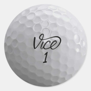 Vice Golf Boll Runt Klistermärke