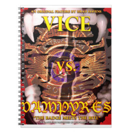 Vice kontra Vampyres Poster på en handbok Anteckningsbok