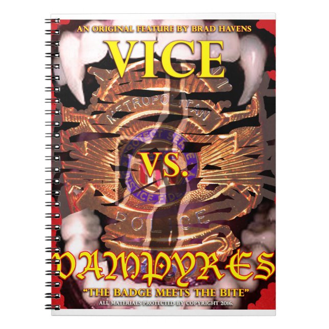 Vice kontra Vampyres Poster på en handbok Anteckningsbok (Framsidan)