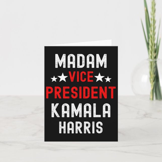 Vice president Kamala Harris Feminist Shirt. Herst Kort (Framsida)