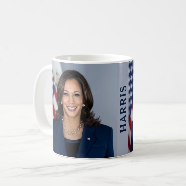 Vice President Kamala Harris Officiell Porträtt Kaffemugg (Framsida vänster)